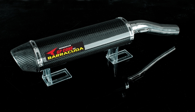 Barracuda RS-R 350 Cone Series Underseat oval Kawasaki ZX-6R + RR 2005-2006 Slipon mit ABE